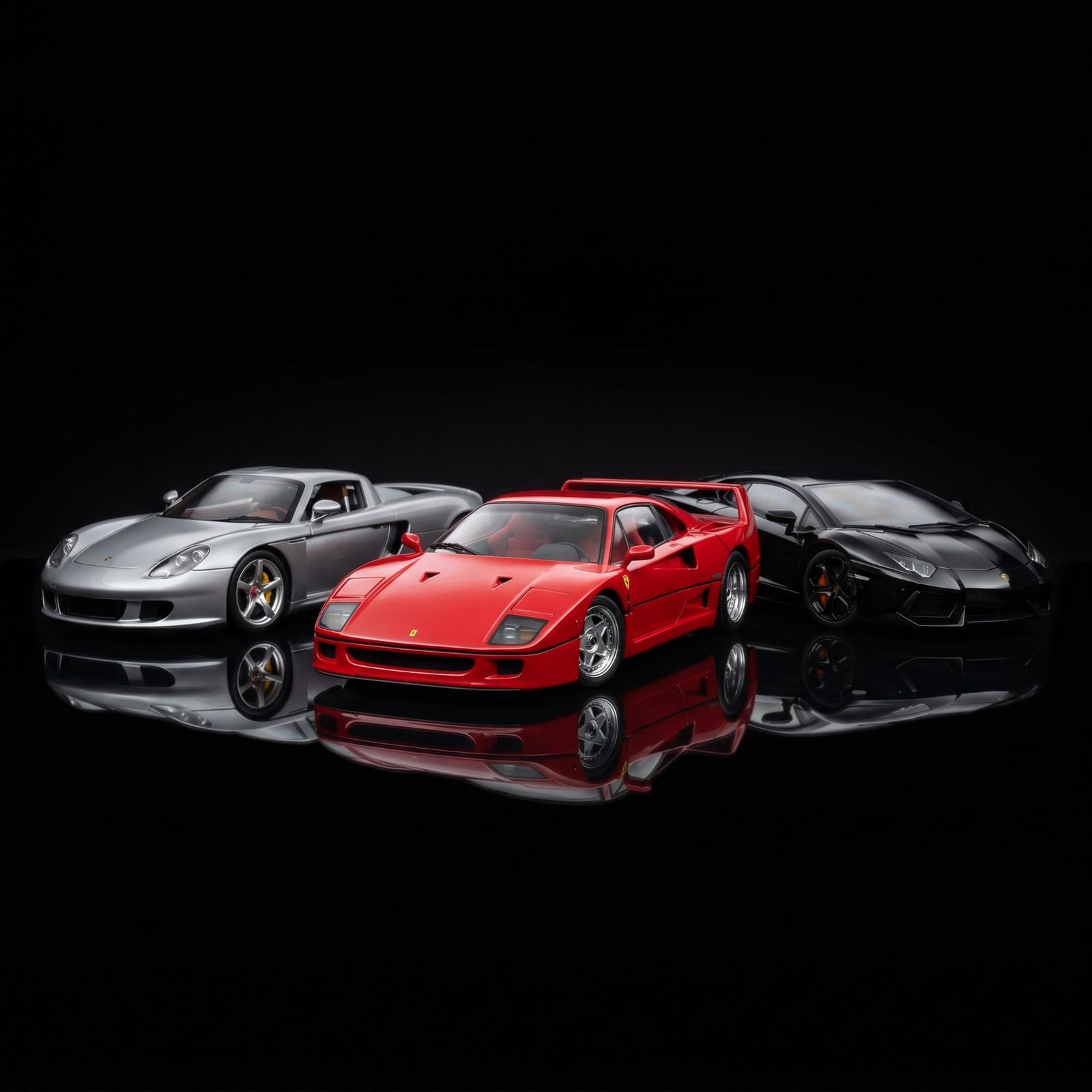 Nieuwe diecast modelauto's — Porsche, Lamborghini en Ferrari schaalmodellen