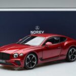 Bentley Bentley Continental GT Candy Rood Norev 1:18 1:18 Metaal