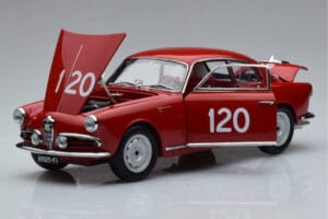 Alfa Romeo Giulietta SV #120 Mille Miglia 1956 Kyosho 1:18 08957A Metaal — afbeelding 2 van 9