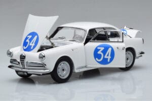 Alfa Romeo Giulietta SV #34 Targa Florio 1960 Kyosho 1:18 08957C Metaal — afbeelding 2 van 9