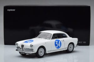 Alfa Romeo Giulietta SV #34 Targa Florio 1960 Kyosho 1:18 08957C Metaal — afbeelding 9 van 9