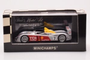 Audi R10 TDI LMP1 #7 R. Capello / T. Kristensen / A. McNish 24 Hours of Le Mans 2006 Minichamps 1:43 400061607 Metaal — afbeelding 4 van 4
