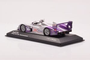Audi R8 LMP900 #28 F. Biela / P. Kaffer / A. McNish 12 Hours of Sebring Winner 2004 Minichamps 1:43 4000412328 Metaal — afbeelding 3 van 4