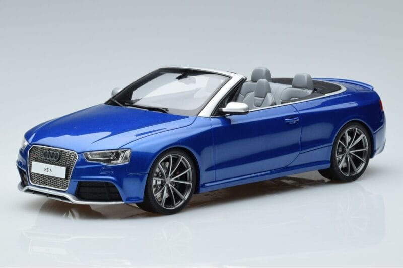 Audi RS5 B8 Cabriolet Blauw GT Spirit 1:18 ZM053 Hars