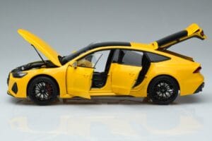 Audi RS7 C8 Sportback Geel Vossen Rims Beperkte Editie Kengfai 1:18 VAKF-0335 Metaal — afbeelding 4 van 8
