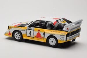 Audi Sport Quattro S1 E2 #4 S. Blomqvist / B. Cederberg Rally 1000 Lakes 1985 IXO 1:18 18RMC161A Metaal — afbeelding 5 van 6