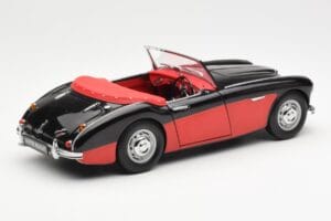 Austin-Healey 3000 Mk I Spider Zwart Rood Kyosho 1:18 08141KR Metaal — afbeelding 3 van 8