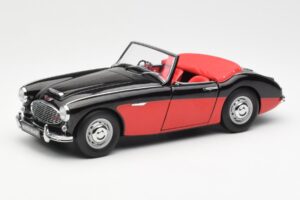 Austin-Healey 3000 Mk I Spider Zwart Rood Kyosho 1:18 08141KR