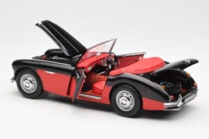 Austin-Healey 3000 Mk I Spider Zwart Rood Kyosho 1:18 08141KR Metaal — afbeelding 5 van 8