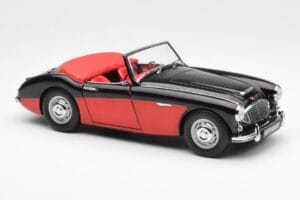 Austin-Healey 3000 Mk I Spider Zwart Rood Kyosho 1:18 08141KR Metaal — afbeelding 6 van 8