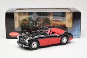 Austin-Healey 3000 Mk I Spider Zwart Rood Kyosho 1:18 08141KR Metaal — afbeelding 8 van 8