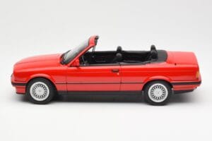 BMW 318i E30 Cabriolet Rood Norev 1:18 183210 Metaal — afbeelding 3 van 6