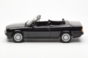 BMW 325i E30 Cabriolet Zwart Metallic Norev 1:18 183211 Metaal — afbeelding 3 van 6