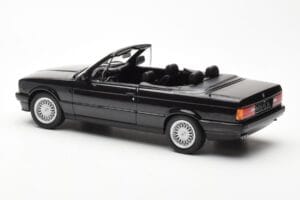 BMW 325i E30 Cabriolet Zwart Metallic Norev 1:18 183211 Metaal — afbeelding 5 van 6