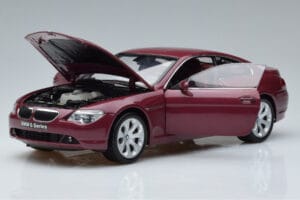 BMW 645Ci E63 Donkerrood Kyosho 1:18 08701CR Metaal — afbeelding 2 van 7