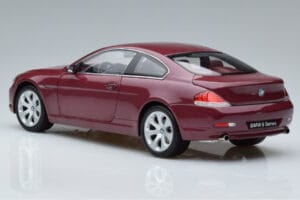BMW 645Ci E63 Donkerrood Kyosho 1:18 08701CR Metaal — afbeelding 6 van 7