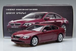 BMW 645Ci E63 Donkerrood Kyosho 1:18 08701CR Metaal — afbeelding 7 van 7