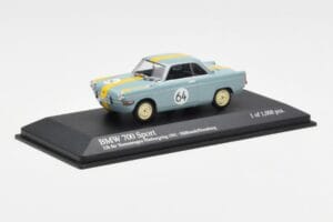 BMW 700 Sport #64 Hulbusch / Stausberg 12 Hours of Nurburgring 1961 Minichamps 1:43 400612364 Metaal — afbeelding 2 van 4