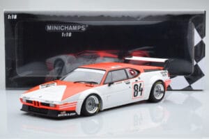 BMW M1 Equipe Dominique Lacaud #84 H. Stuck / Burger / D. Lacaud 24 Hours of Le Mans 1980 Minichamps 1:18 155802984 Metaal — afbeelding 6 van 6