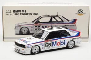 BMW M3 E30 #56 P. Brock / J. Richards Mobil Bathurst 1000 1988 AUTOart 1:18 88847 Metaal — afbeelding 9 van 9