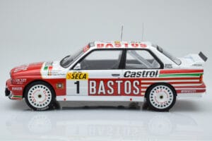 BMW M3 E30 Bastos #1 R. Ravaglia / E. Pirro / E. Van de Poele 24 Hours of Spa 1991 IXO 1:18 18RMC081A Metaal — afbeelding 3 van 6