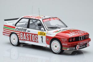 BMW M3 E30 Bastos #1 R. Ravaglia / E. Pirro / E. Van de Poele 24 Hours of Spa 1991 IXO 1:18 18RMC081A Metaal — afbeelding 4 van 6