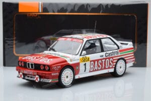 BMW M3 E30 Bastos #1 R. Ravaglia / E. Pirro / E. Van de Poele 24 Hours of Spa 1991 IXO 1:18 18RMC081A Metaal — afbeelding 6 van 6