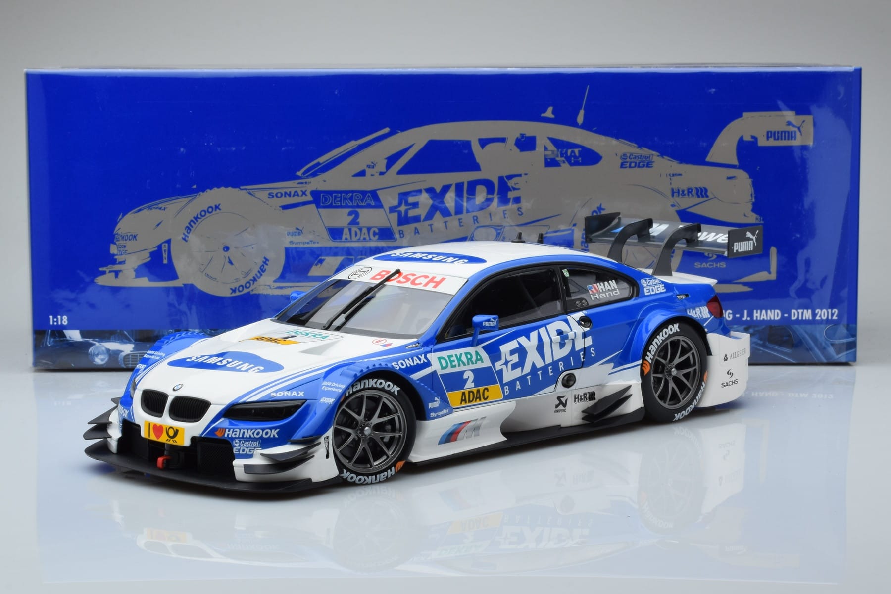 BMW M3 #2 BMW Team RMG A.J. Hand DTM 2012 Minichamps 1:18 100122202 Metaal — afbeelding 8 van 8