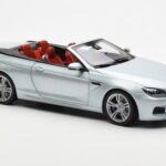 BMW M6 F12 Cabriolet Silverstone Zilver II Paragon 1:18 - image 6 of 8
