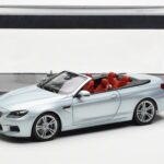 BMW M6 F12 Cabriolet Silverstone Zilver II Paragon 1:18 - image 8 of 8