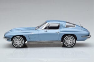Chevrolet Corvette C2 Sting Ray Blauw Norev 1:18 189050 Metaal — afbeelding 3 van 6
