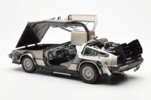 DeLorean DMC-12 Time Machine Back to the Future Zilver Sun Star 1:18 2711 Metaal — afbeelding 7 van 8