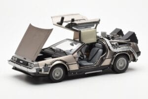 DeLorean DMC-12 Time Machine Back to the Future Zilver Sun Star 1:18 2711 Metaal — afbeelding 8 van 8