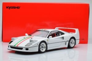 Ferrari F40 Parelwit Italy Kyosho 1:18 08416PWT-G Metaal — afbeelding 8 van 8