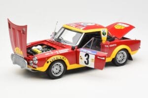 Fiat 124 Abarth #3 Barbasio / Sodano East African Safari Rally 1974 Sun Star 1:18 4952 Metaal — afbeelding 2 van 8