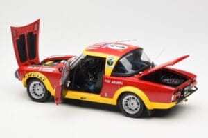 Fiat 124 Abarth #3 Barbasio / Sodano East African Safari Rally 1974 Sun Star 1:18 4952 Metaal — afbeelding 5 van 8