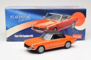 Fiat 124 BS Oranje Sun Star 1:18 4906 Metaal — afbeelding 8 van 8