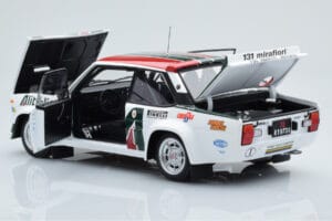 Fiat 131 Abarth Alitalia #2 W. Röhrl / C. Geistdörfer Rally Monte Carlo 1978 Kyosho 1:18 08376G Metaal — afbeelding 5 van 10