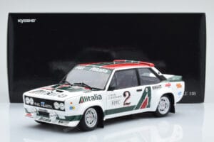 Fiat 131 Abarth Alitalia #2 W. Röhrl / C. Geistdörfer Rally Monte Carlo 1978 Kyosho 1:18 08376G Metaal — afbeelding 10 van 10