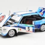 Fiat 131 Abarth #5 Team Fiat Works Rally Portugal 1980 Kyosho 1:18 08376A Metaal - image 2 of 8