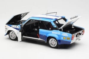 Fiat 131 Abarth #5 Team Fiat Works Rally Portugal 1980 Kyosho 1:18 08376A Metaal — afbeelding 5 van 8