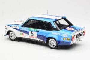 Fiat 131 Abarth #5 Team Fiat Works Rally Portugal 1980 Kyosho 1:18 08376A Metaal — afbeelding 7 van 8