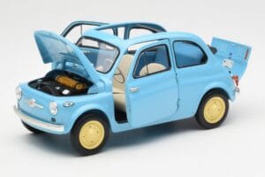 Fiat Nuova 500 Celeste Blauw Kyosho 1:18 08966LB Metaal — afbeelding 2 van 8