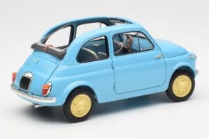 Fiat Nuova 500 Celeste Blauw Kyosho 1:18 08966LB Metaal — afbeelding 3 van 8