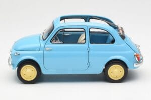 Fiat Nuova 500 Celeste Blauw Kyosho 1:18 08966LB Metaal — afbeelding 4 van 8