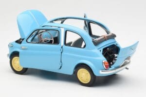Fiat Nuova 500 Celeste Blauw Kyosho 1:18 08966LB Metaal — afbeelding 5 van 8