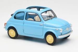 Fiat Nuova 500 Celeste Blauw Kyosho 1:18 08966LB Metaal — afbeelding 6 van 8