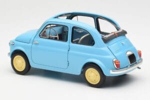 Fiat Nuova 500 Celeste Blauw Kyosho 1:18 08966LB Metaal — afbeelding 7 van 8