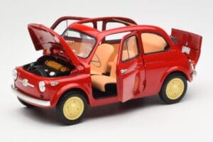 Fiat Nuova 500 Coral Rood Kyosho 1:18 08966R Metaal — afbeelding 2 van 8