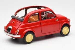Fiat Nuova 500 Coral Rood Kyosho 1:18 08966R Metaal — afbeelding 3 van 8